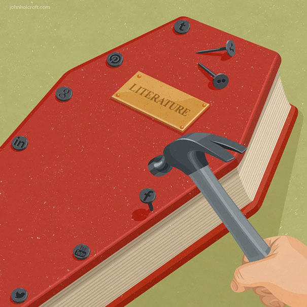 Satirical Illustrations Addiction to Technology7