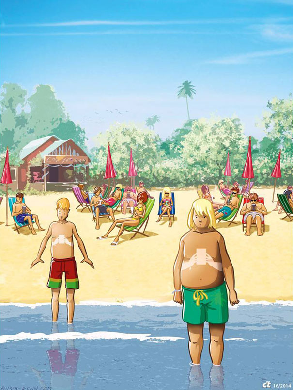Satirical Illustrations Addiction to Technology8