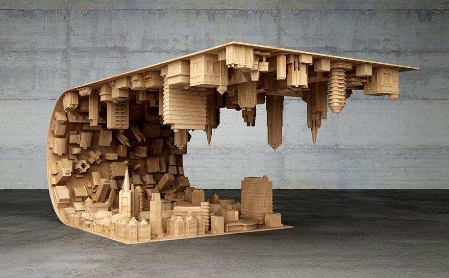 Stelios Mousarris Inception wave city table