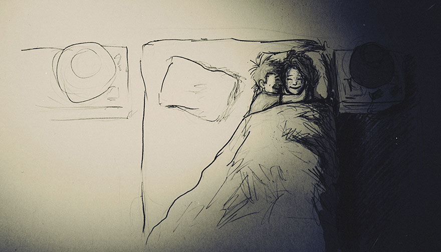 365 days drawing challenge love illustrations marriage curtis wiklund