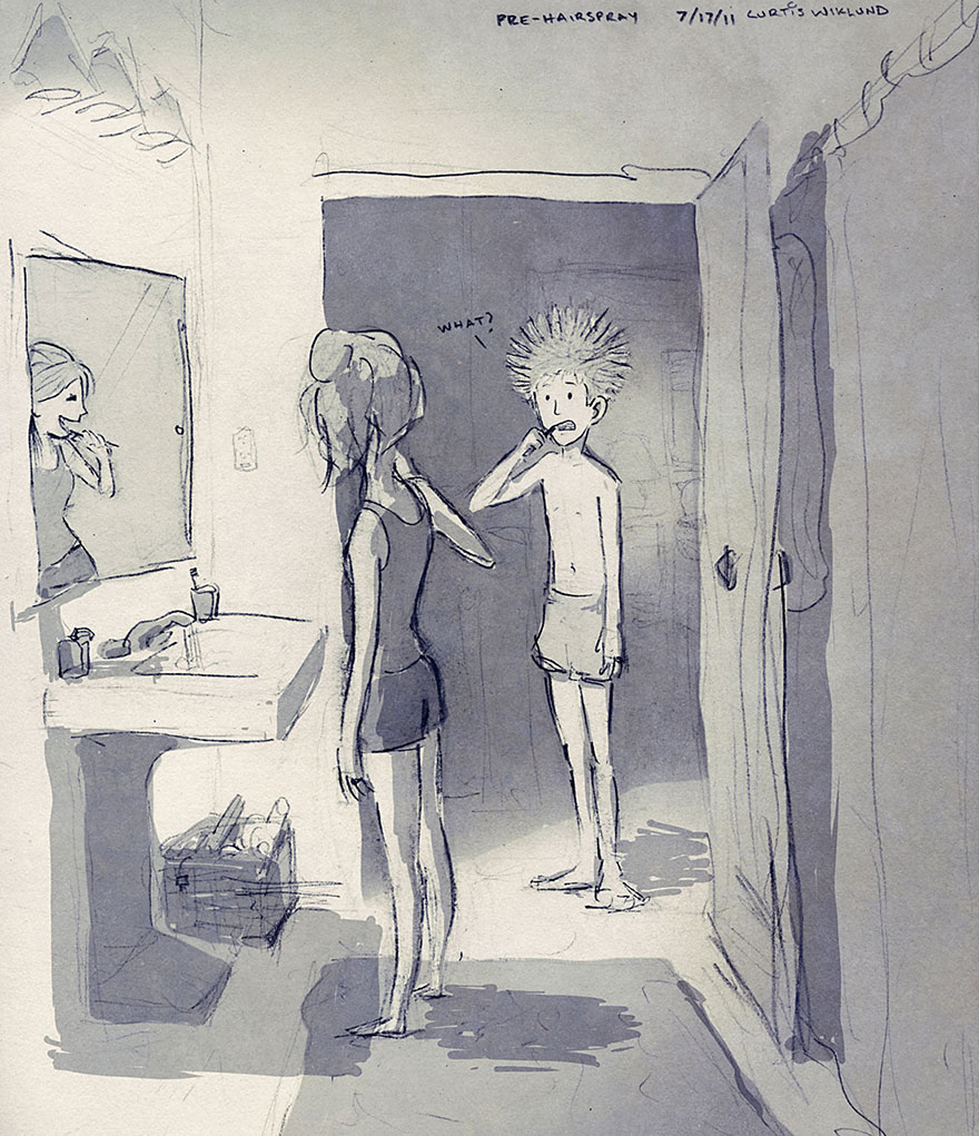 365 days drawing challenge love illustrations marriage curtis wiklund13