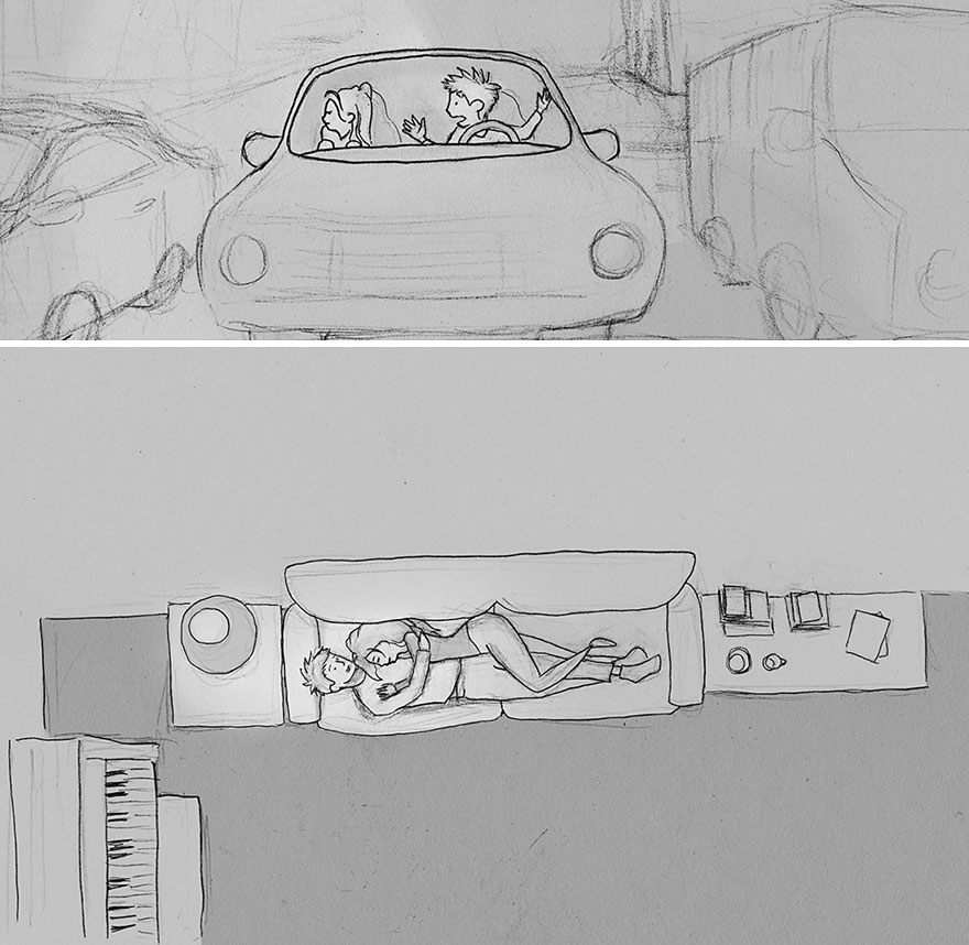 365 days drawing challenge love illustrations marriage curtis wiklund14