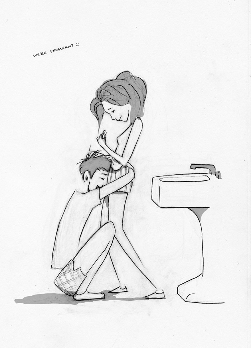 365 days drawing challenge love illustrations marriage curtis wiklund2