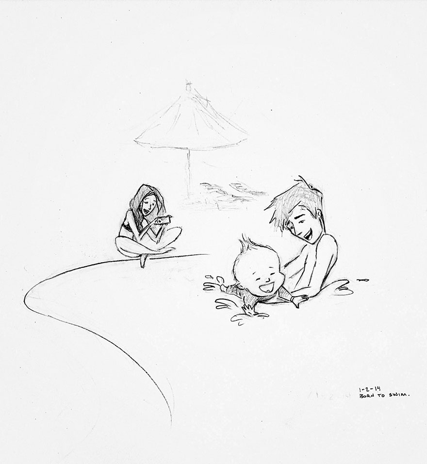 365 days drawing challenge love illustrations marriage curtis wiklund20