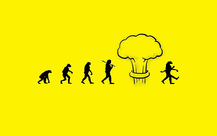 Darwin Evolution satirical illustration16