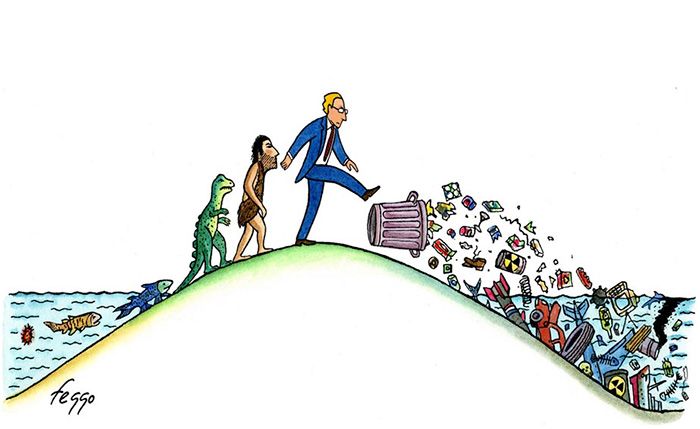 Darwin Evolution satirical illustration17