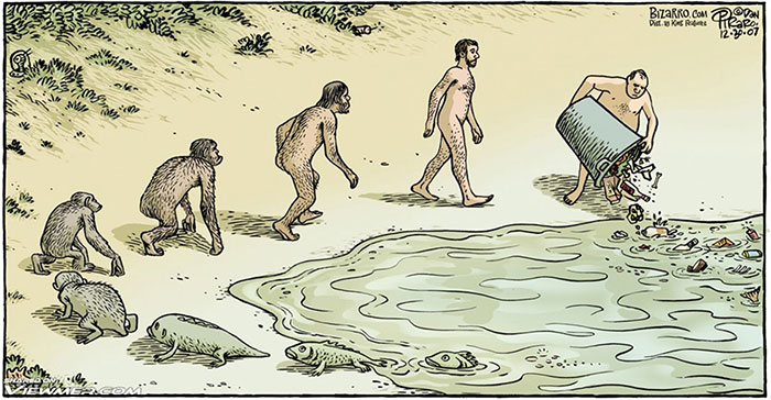 Darwin Evolution satirical illustration4