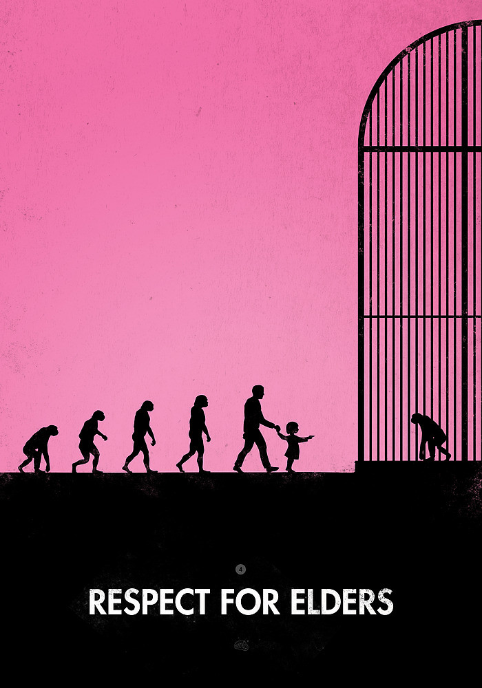 Darwin Evolution satirical illustration 20