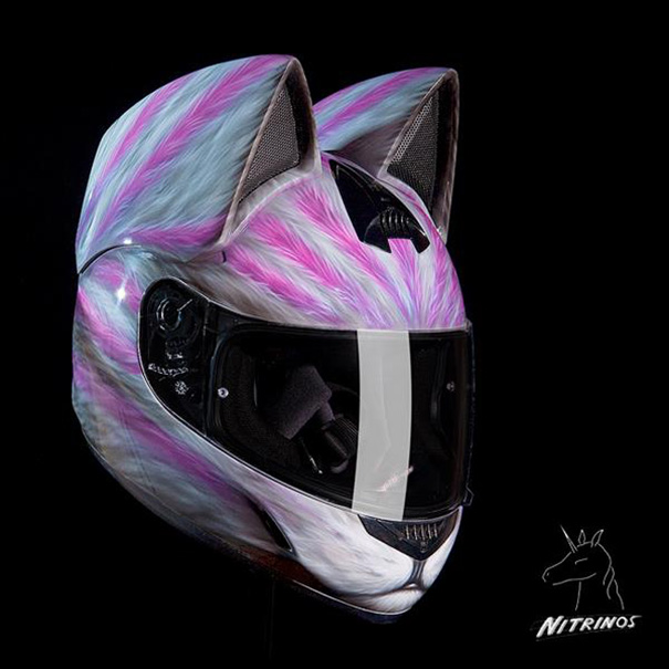 Casco de moto orejas de online gato