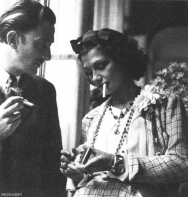 Coco Chanel y Salvador Dalí.