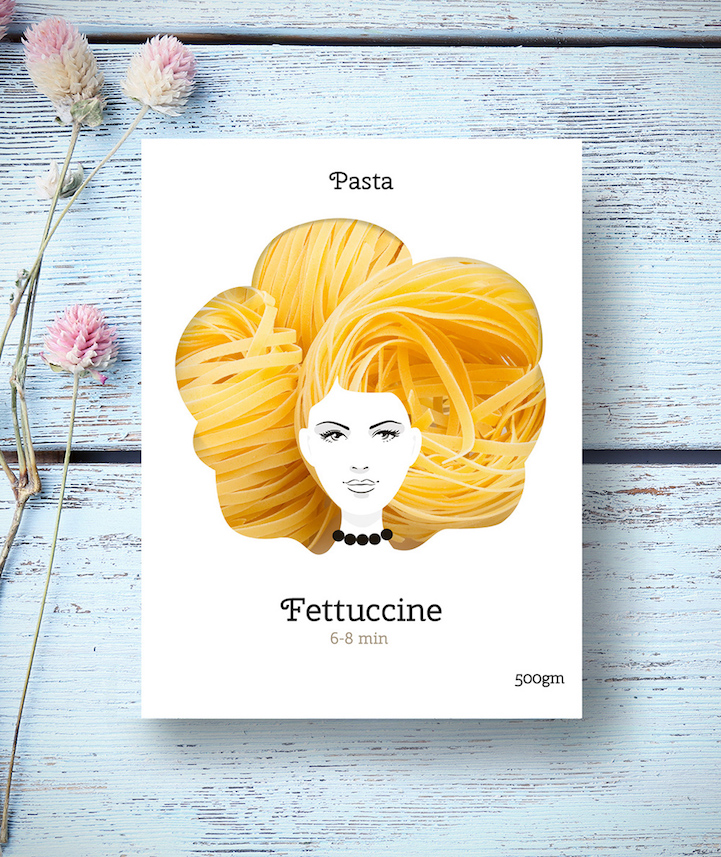 Nikita Konkin pasta hair packaging