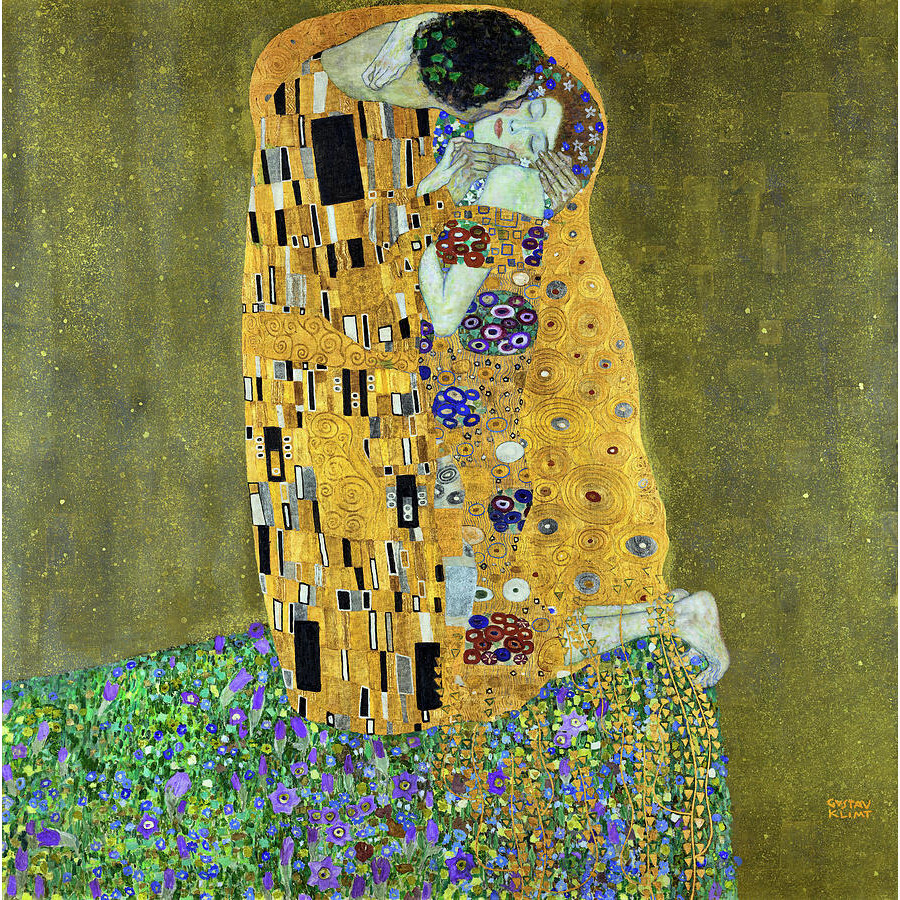El beso, de Gustav Klimt, 1907-1908