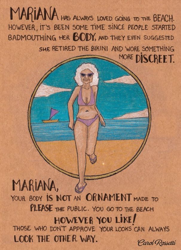 Una serie de ilustraciones que ayuda a motivar a las mujeres en su lucha contra los prejuicios y la discriminación de género hacia ellas.