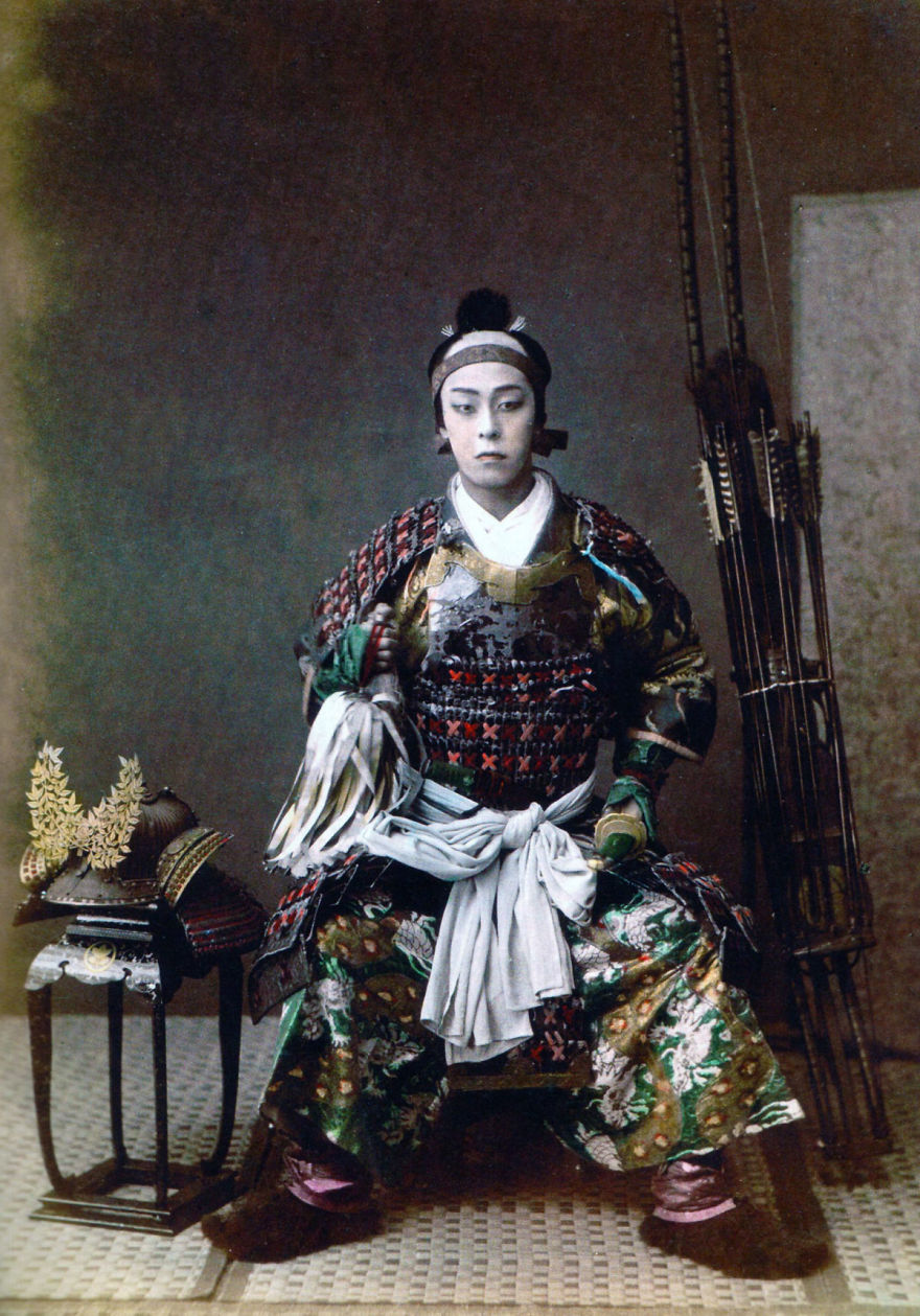 Fotos antiguas samurai vintage Japón