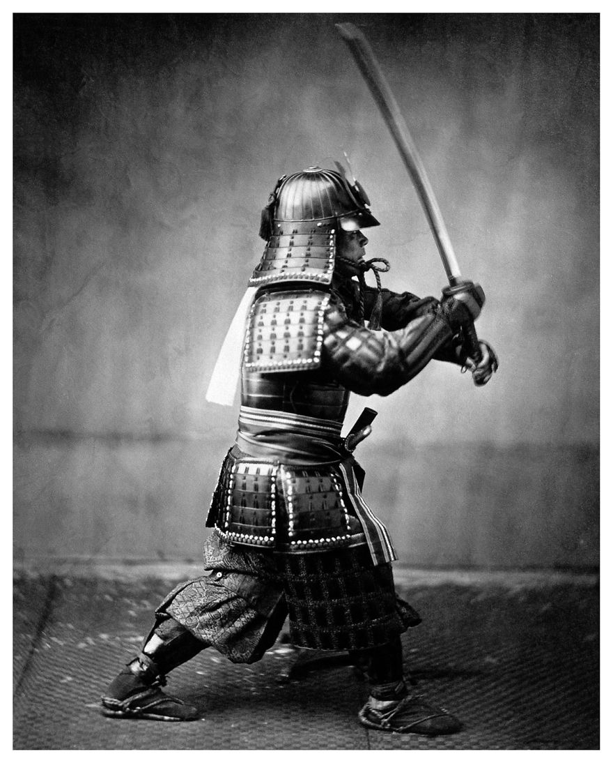 Fotos antiguas samurai vintage Japón