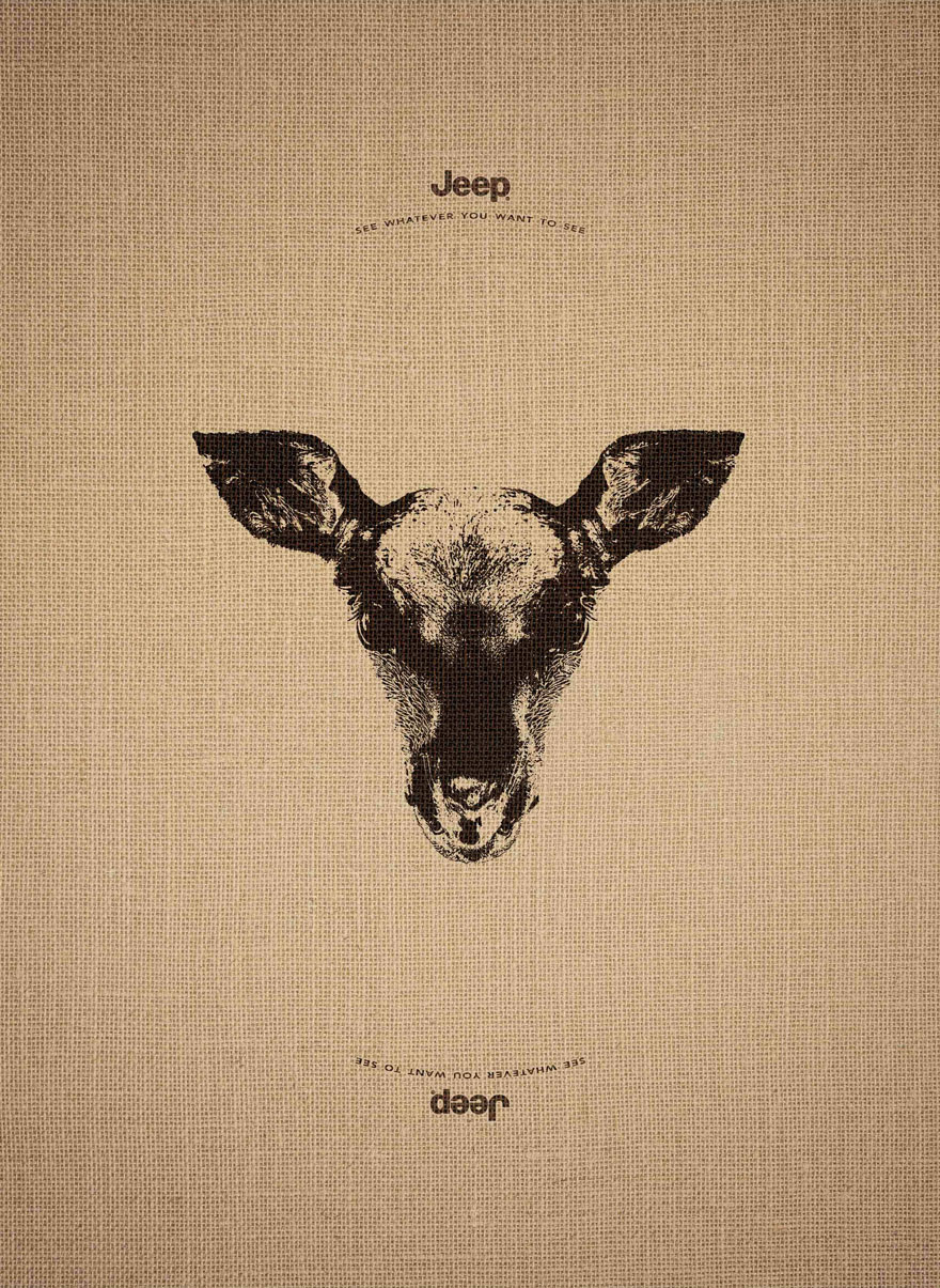 animal optical illusion leo burnett
