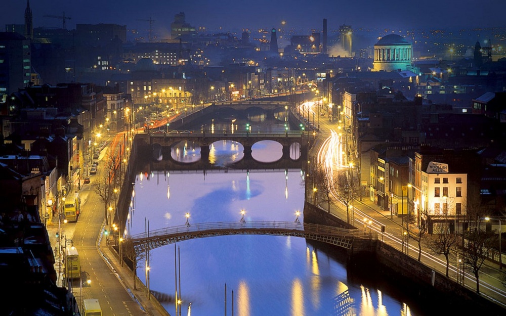 Dublín en la noche.