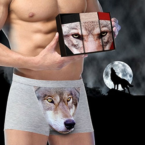 Sensual cabeza de lobo en estos calzoncillos 3D Cultura Inquieta