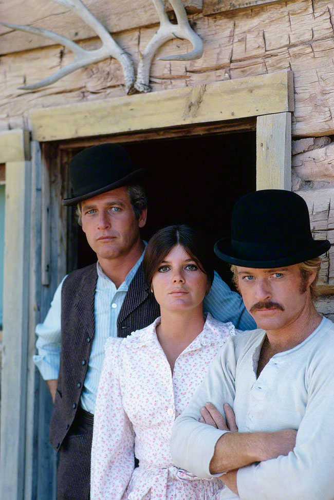 Paul Newman, Katherine Ross y Robert Redford.