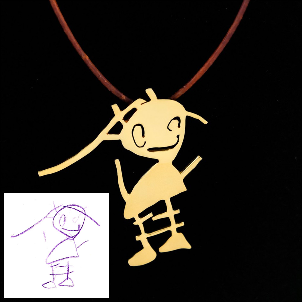 Children Drawings Turned into Jewelry
