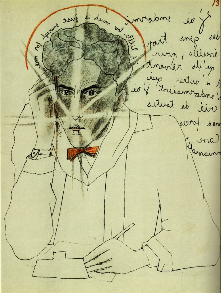 Jean Cocteau, "Autorretrato" (serie Le mystère de Jean l'oiseleur, 1924)