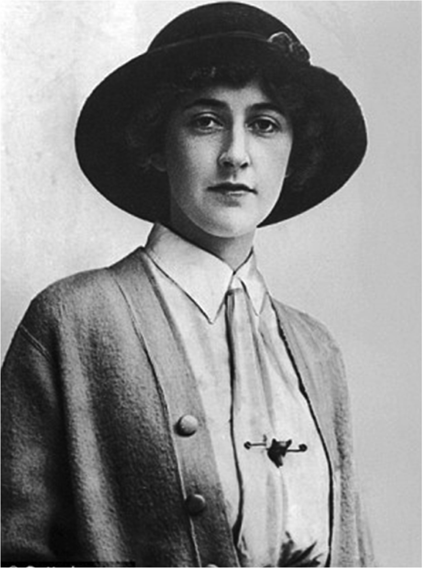 Agatha Christie de joven.