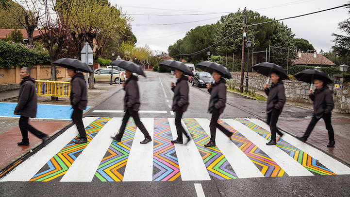 Christo Guelov Madrid paso de cebra arte urbano