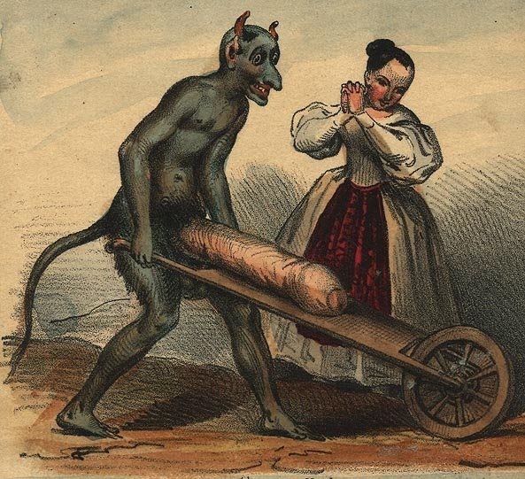 Diablos eróticos grabados Eugène Lepoittevin