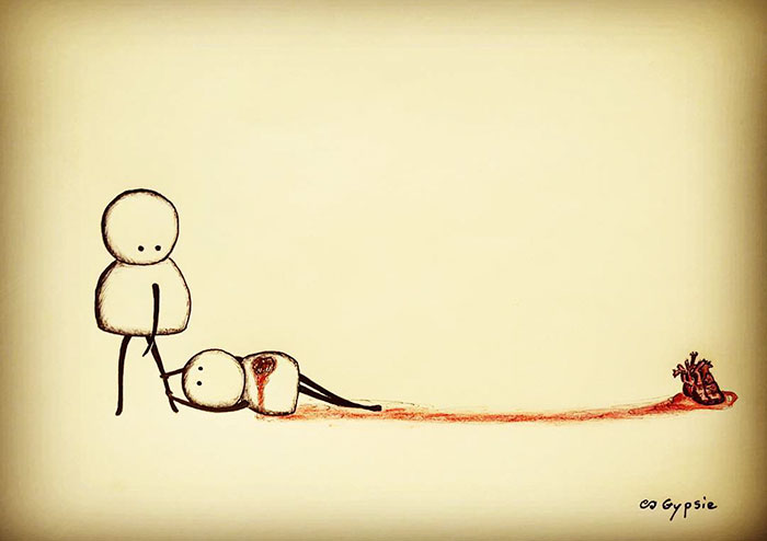 Gypsie Raleigh ilustraciones dibujos tristes para reflexionar