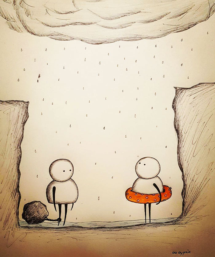 Gypsie Raleigh ilustraciones dibujos tristes para reflexionar