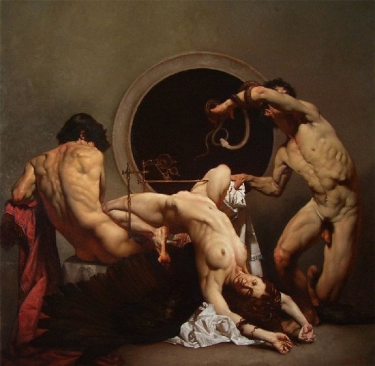 Roberto Ferri pintura barroca simbolista controvertida 