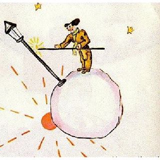 Ilustración de el principito el farolero
