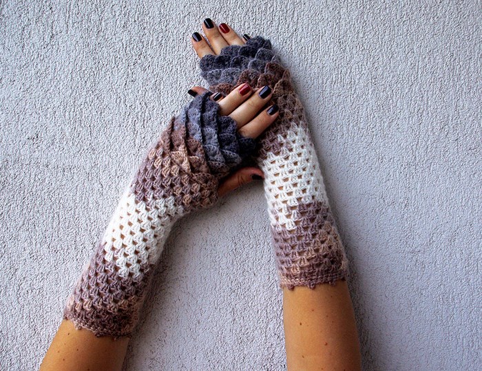 guantes de ganchillo dragon 5