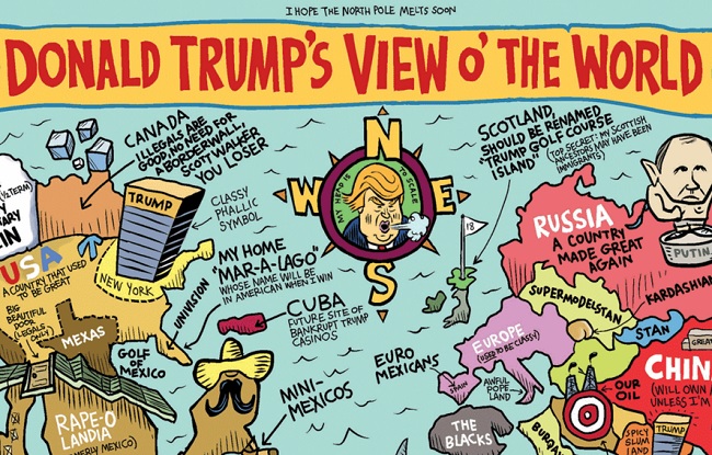 mapa mundo trump