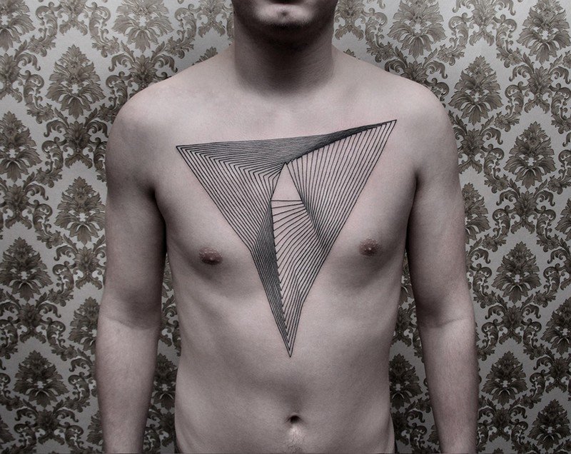 Chaim Machlev tatuajes minimalistas geometricos 12
