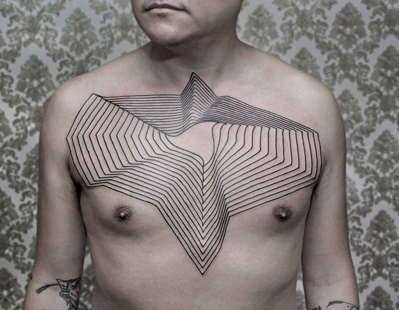 Chaim Machlev tatuajes minimalistas geometricos 3