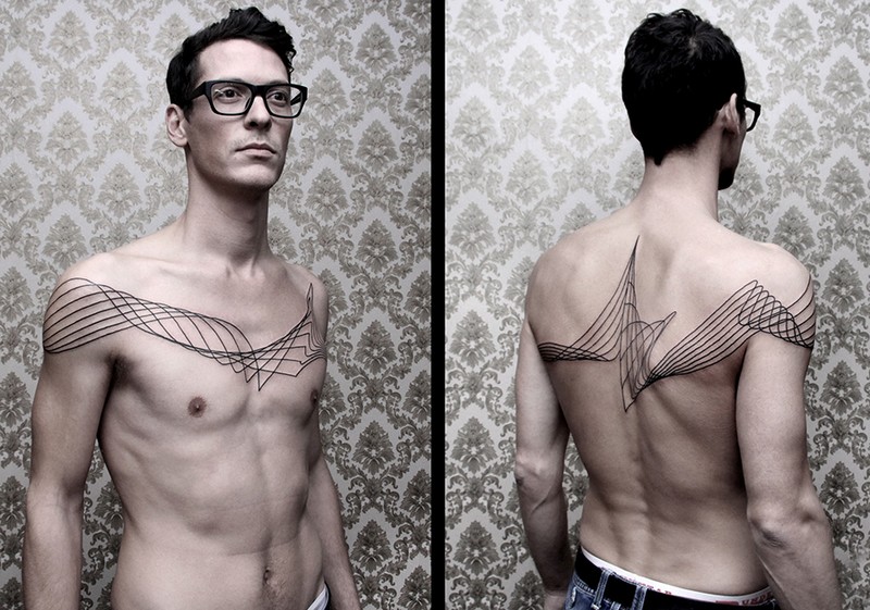 Chaim Machlev tatuajes minimalistas geometricos 4