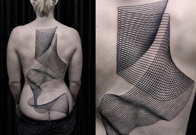 Chaim Machlev tatuajes minimalistas geometricos 5