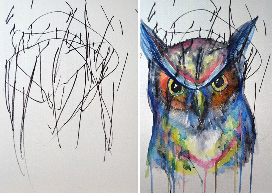Ruth Oosterman garabatos en pinturas 2
