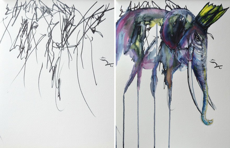 Ruth Oosterman garabatos en pinturas 3