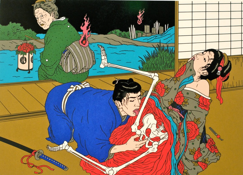 Toshio Saeki, ilustraciones, pinturas eróticas
