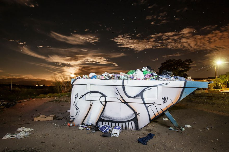 arte urbano Falko elefante 6