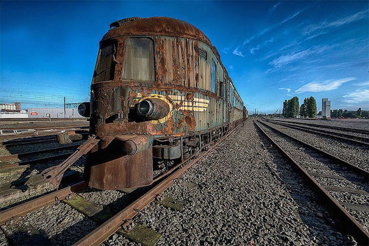 Tren Orient Express oxidado.