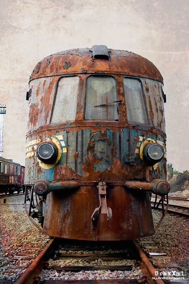 Tren Orient Express oxidado.