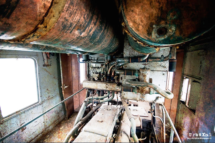 Tren Orient Express oxidado.