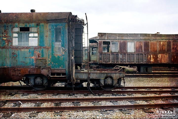 Tren Orient Express oxidado.