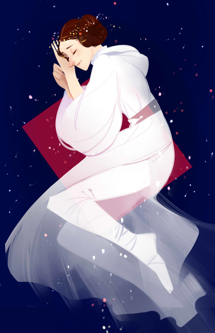 Carrie Fisher ilustraciones Princesa Leia 15