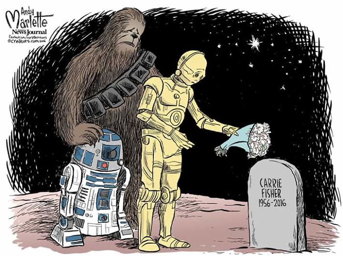 Carrie Fisher ilustraciones Princesa Leia 3