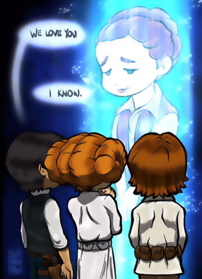 Carrie Fisher ilustraciones Princesa Leia 30