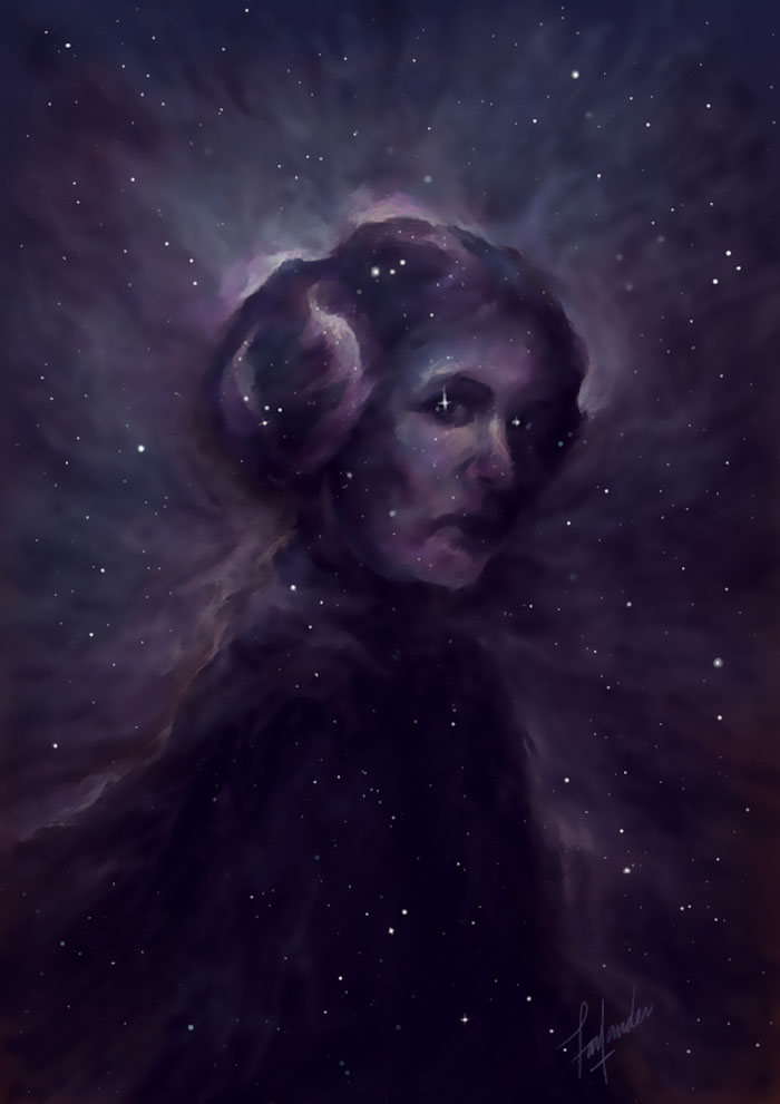 Carrie Fisher ilustraciones Princesa Leia 6